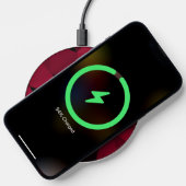 Magenta pink red black geometry pattern Monogram Wireless Charger (Phone)