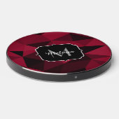 Magenta pink red black geometry pattern Monogram Wireless Charger (Front 2)