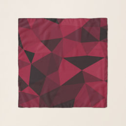 Magenta pink red dark black geometric mesh pattern scarf