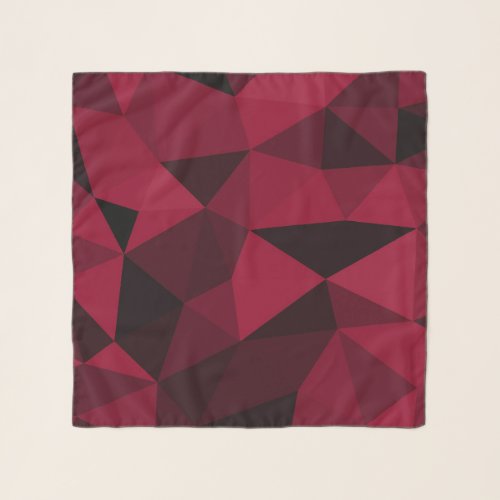 Magenta pink red dark black geometric mesh pattern scarf