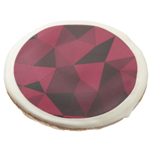 Magenta pink red dark black geometric mesh pattern sugar cookie