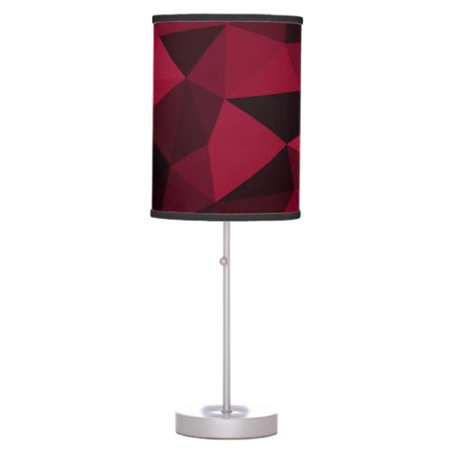 Magenta pink red dark black geometric mesh pattern table lamp