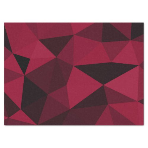 Magenta pink red dark black geometric mesh pattern tissue paper