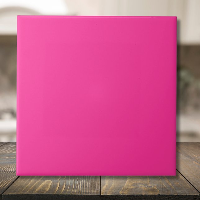 Magenta Pink Solid Color | Classic Elegant Ceramic Tile (Creator Uploaded)