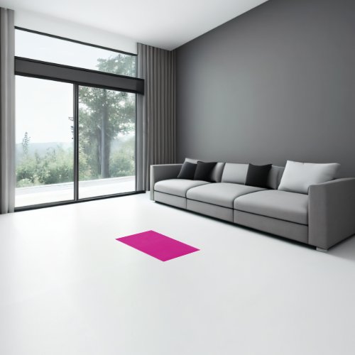 Magenta Pink Solid Color Modern Elegant Trendy Rug