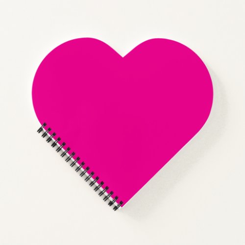 Magenta Pink Solid Heart_Shaped Notebook