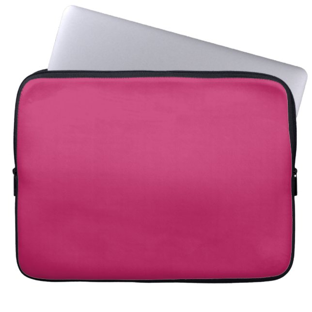 Magenta Pink Solid Laptop Sleeve (Front)
