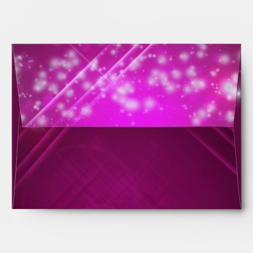 Magenta Pink Sparkle Club Birthday Party Envelopes