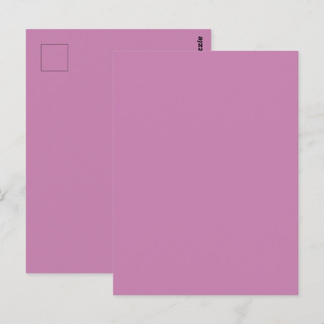Magenta Pink Spring Season Solid Color Postcard (Front/Back)