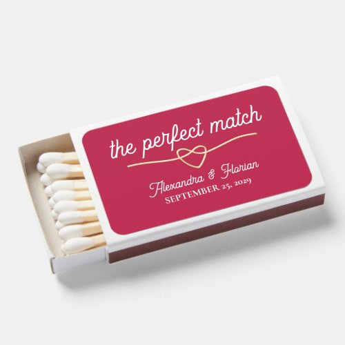 Magenta Pink Wedding Matchboxes