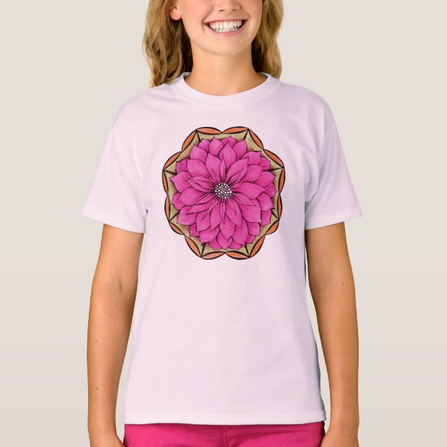 MAGENTA POINSETTIA Kid Shirt (Front)