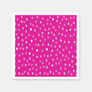 Magenta Polka Dots  Napkins