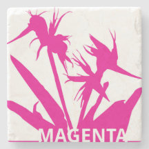 MAGENTA - Posavases with Flower of Paradise in fuc