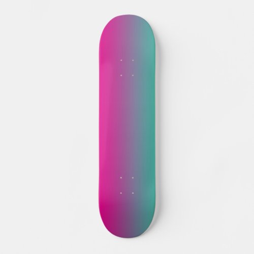 Magenta Purple And Teal Skateboard