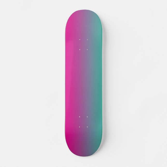 Magenta Purple And Teal Skateboard (Front)