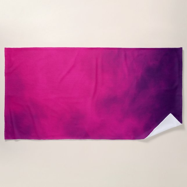 Magenta Purple Beach Towel – Customizable (Front)