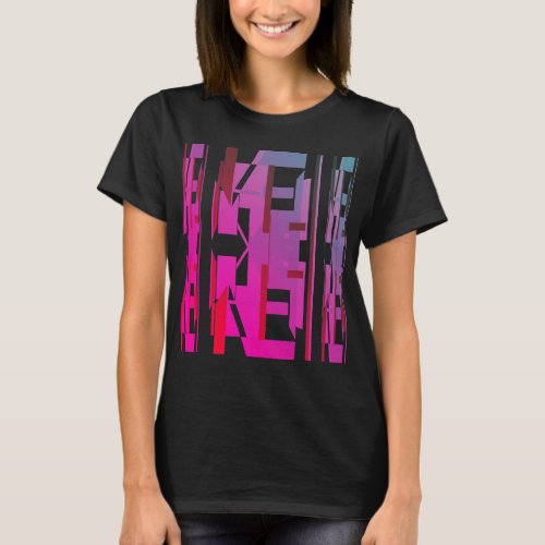 Magenta Purple Blue Red MCM Look Abstract Design T T_Shirt