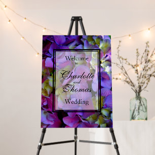 Magenta Purple blue yellow Hydrangeas flowers Foam Board