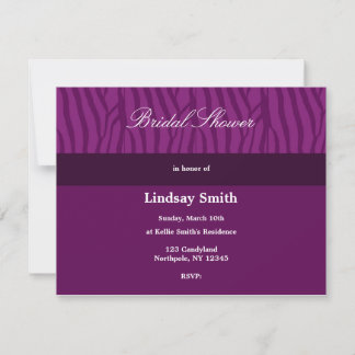 Magenta Purple Bridal Shower Invitation