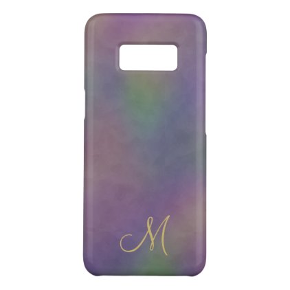 Magenta Purple Green Gold Monogram Case-Mate Samsung Galaxy S8 Case