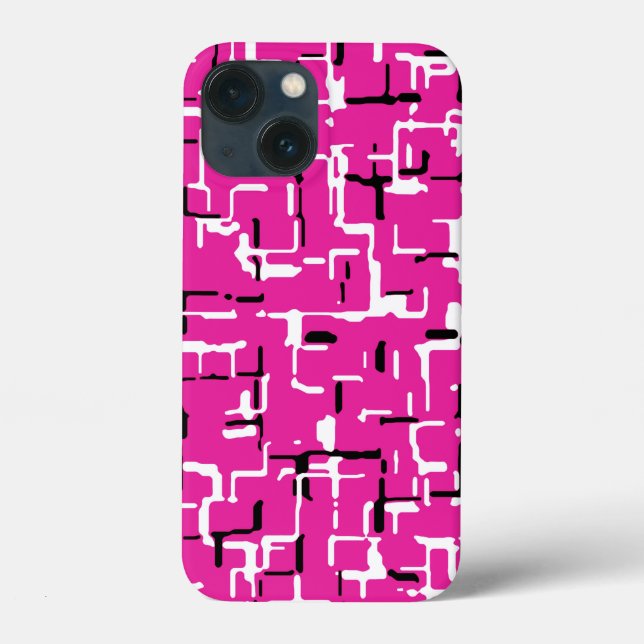 Magenta Purple Pink Black White Case-Mate iPhone Case (Back)