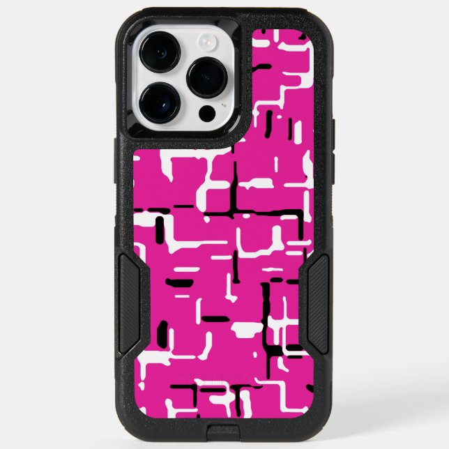 Magenta Purple Pink Black White Otterbox iPhone Case (Back)