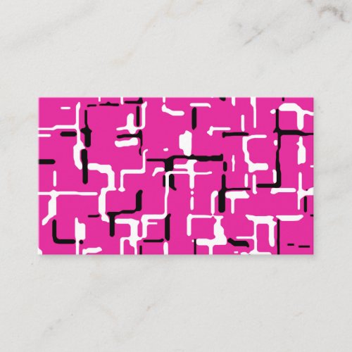 Magenta Purple Pink Black White Pattern Business Card
