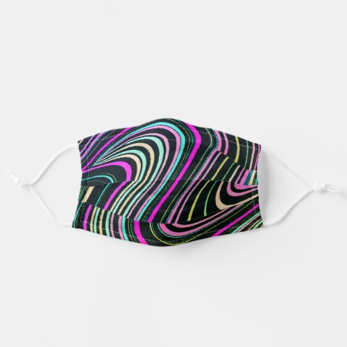 Magenta Purple Pink Blue Pattern  Adult Cloth Face Mask