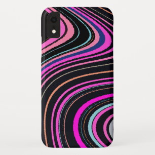 Magenta Purple Pink Blue Pattern iPhone XR Case