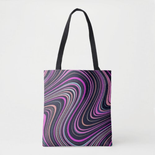 Magenta Purple Pink Navy Pattern Tote Bag