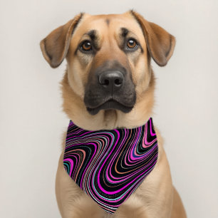 Magenta Purple Pink Pattern Pet Bandana Collar