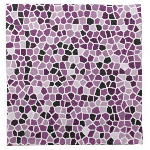 Magenta Purple Pink Stained Glass Pattern Cloth Napkin