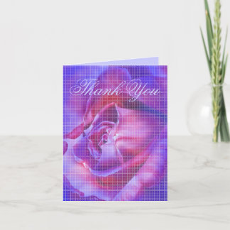 Magenta Purple Rose Thank You Card
