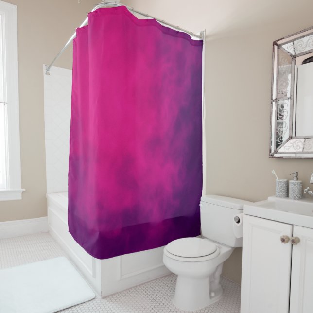 Magenta Purple Shower Curtain – Customizable (In Situ)