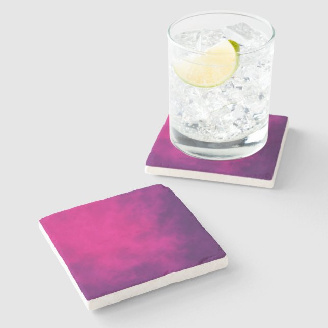 Magenta Purple Stone Coaster – Customizable (Side)