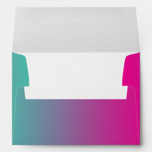 Magenta Purple & Teal Ombre Envelope