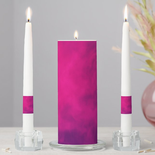 Magenta Purple Unity Candle Set – Customizable (In Situ)
