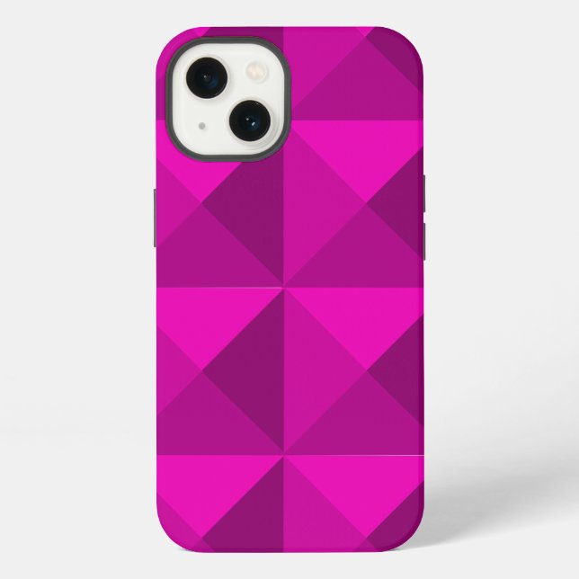 Magenta Pyramids  Iphone Case (Back)