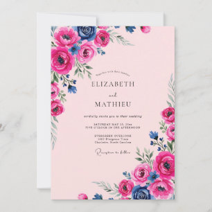 Magenta Radiant Summer Wedding Invitation