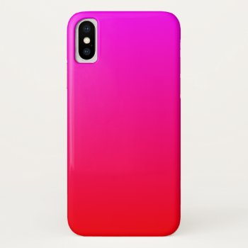 Magenta Red Gradient Iphone Xs Case by cliffviewcases at Zazzle