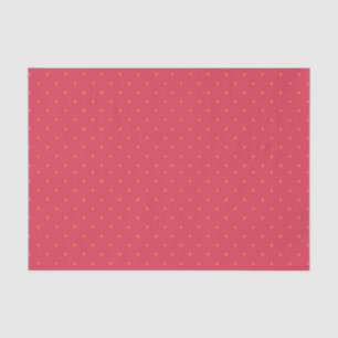 Magenta Red Pink With Goldfish Orange Spots Tissue Paper