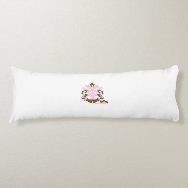 Magenta-Red, Yellowish Orange  decorative Body Pillow (Front)