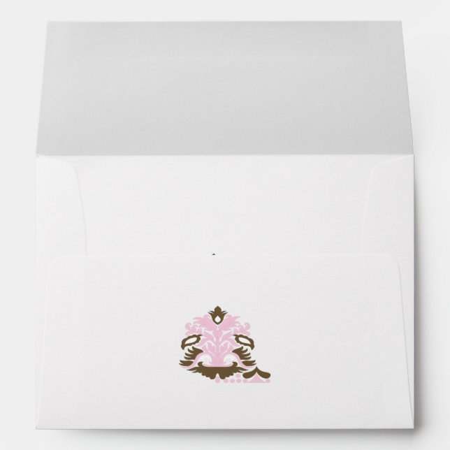 Magenta-Red, Yellowish Orange  decorative Envelope (Back (Bottom))