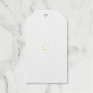 Magenta-Red, Yellowish Orange decorative Foil Gift Tags