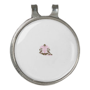 Magenta-Red, Yellowish Orange decorative Golf Hat Clip