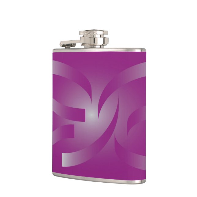 Magenta ribbons flask (Left)