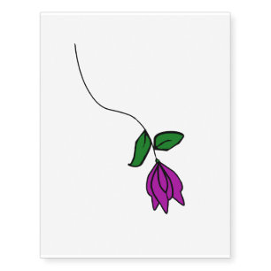 Magenta Rose Temporary Tattoos