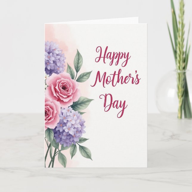 Magenta Script Happy Day Card (Front)