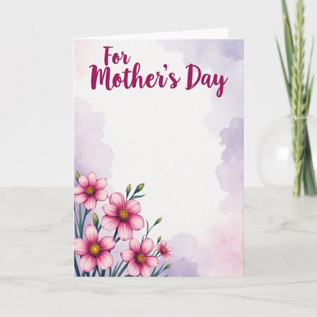 Magenta Script Mothers Card (Front)