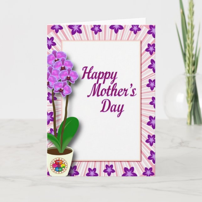 Magenta Script Mothers Day Card (Front)